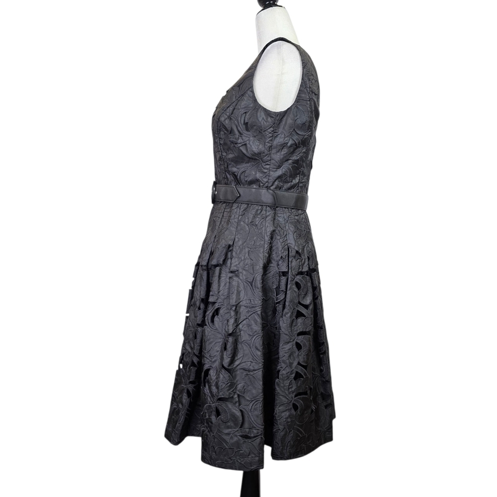 Betsey Johnson Laser Cut A-line dress with belt - Picture 3 of 12